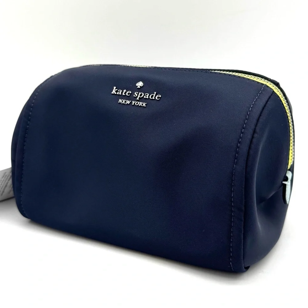 Kate Spade Chelsea Colorblock Medium Cosmetic Case Blazer Blue - Picture 3 of 7